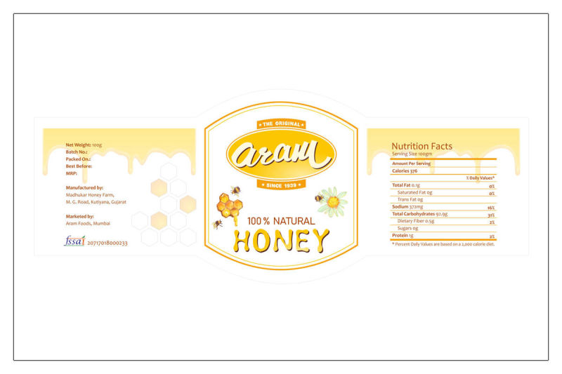 Label Design - Aram Honey