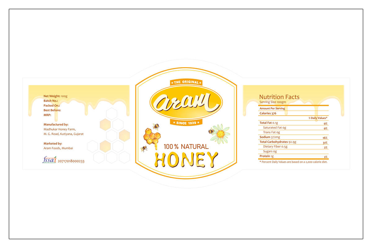 Label Design - Aram Honey